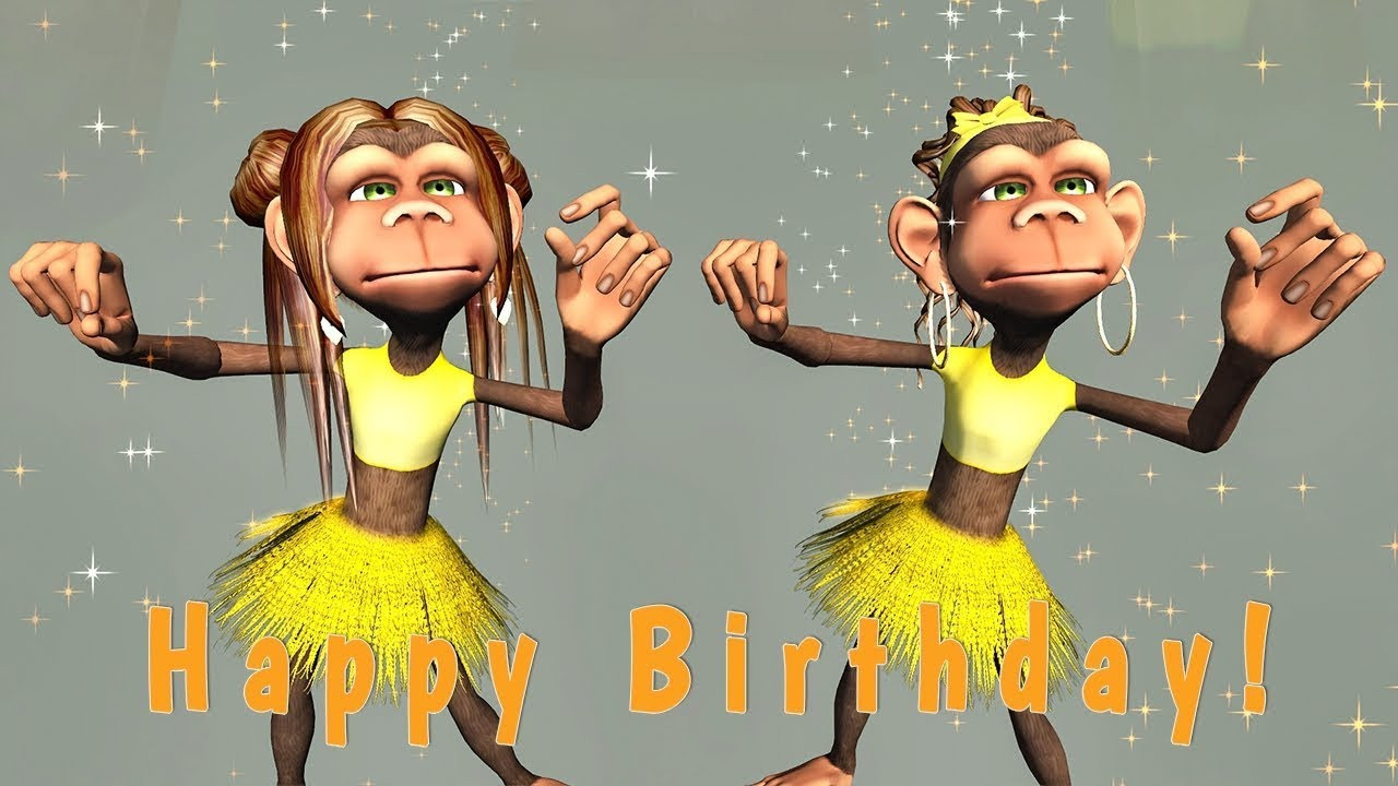 Funny Singing Birthday Cards
 Funny Happy Birthday Song Monkeys sing Happy Birthday