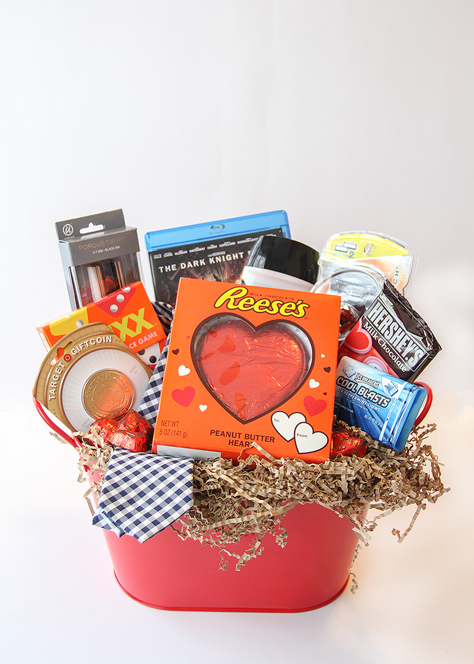 Gift Basket Ideas For Him
 Valentine s Day Gift Basket For Him Busy Mommy