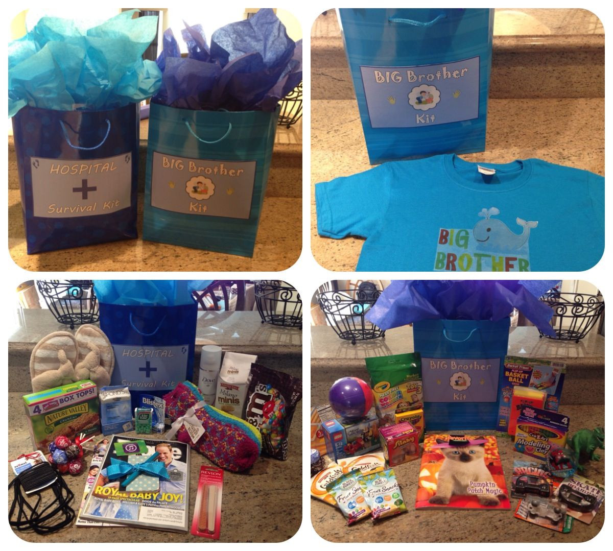 Gift Ideas For Big Brother From New Baby
 Hospital Survival Kit and Big Brother Kit for the big day