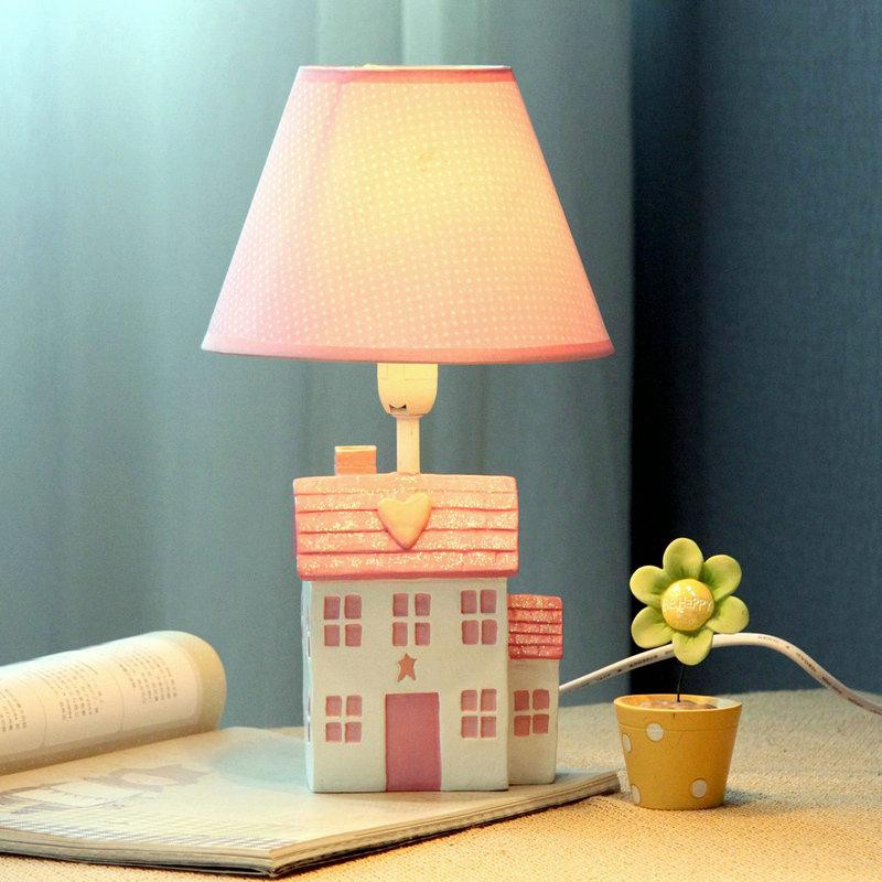 Girls Bedroom Table Lamp
 Cute Pink Girl s Room Mini Table Lamp Cartoon House