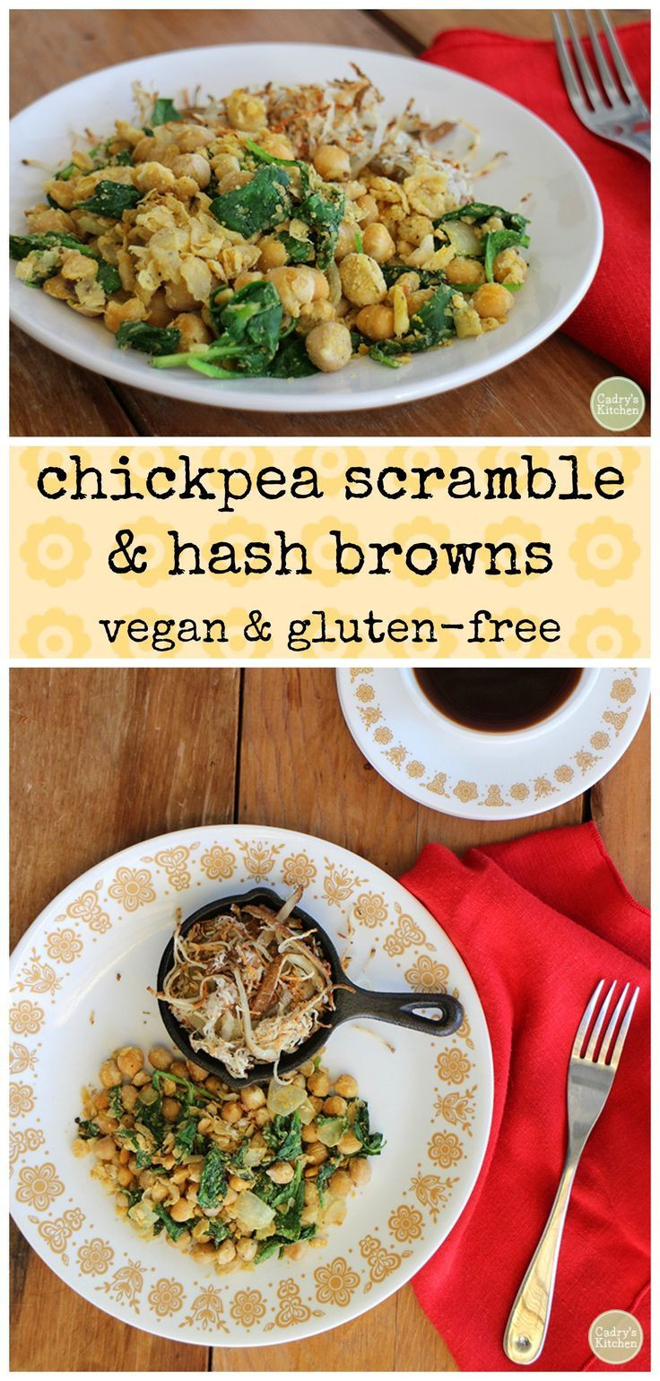 Gluten Free Brunch Recipes
 Chickpea scramble & hash browns
