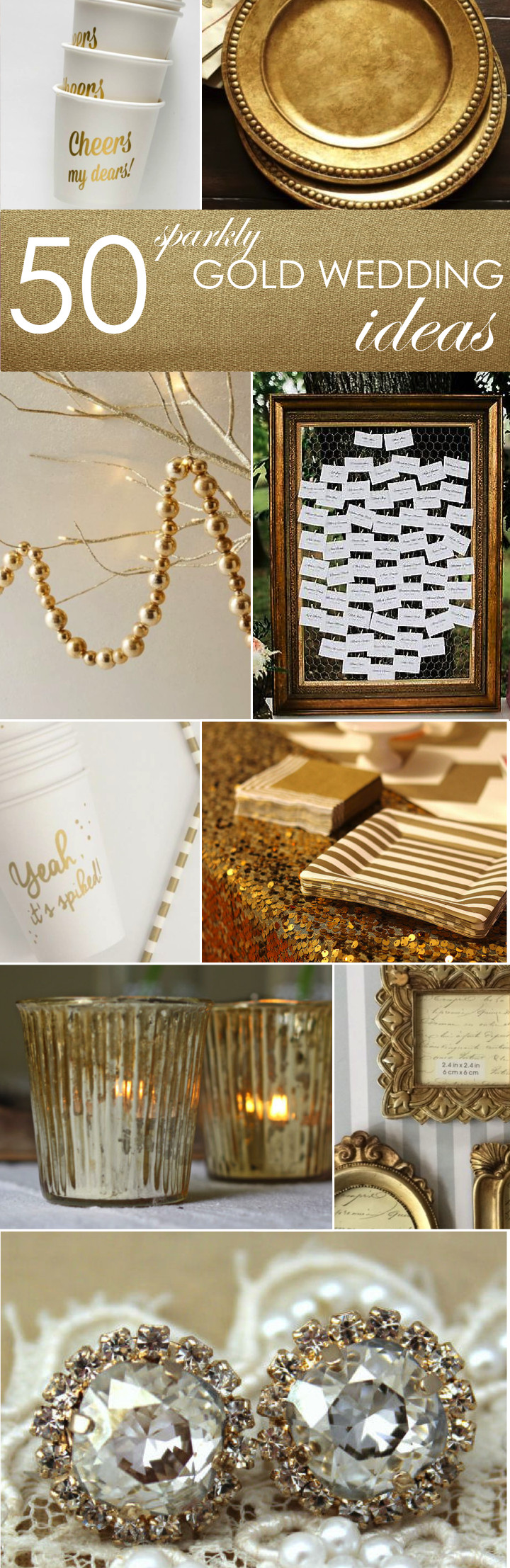 Gold Wedding Anniversary Gift Ideas
 50 Gold Ideas for Weddings Parties
