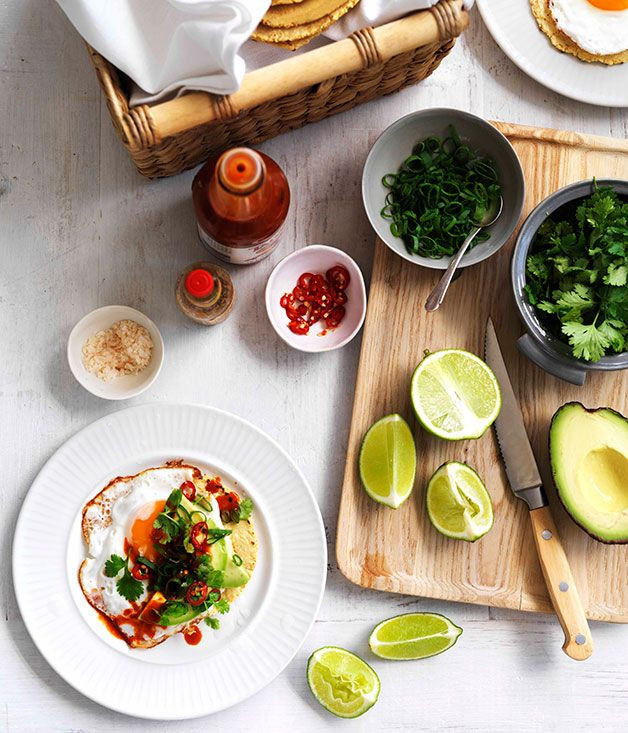 Gourmet Mexican Recipes
 Fried egg avocado and chilli tacos Recipe