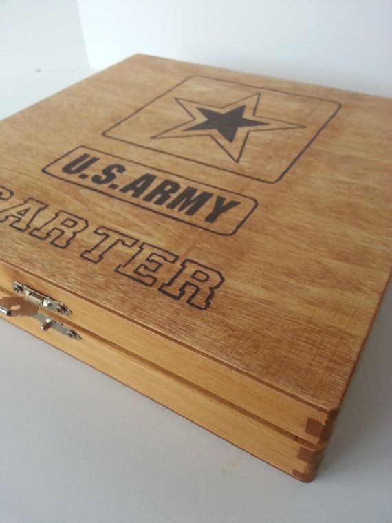 Graduation Gift Ideas For Army Boot Camp
 Personalized US Army Keepsake Box by Five1Designs Perfect