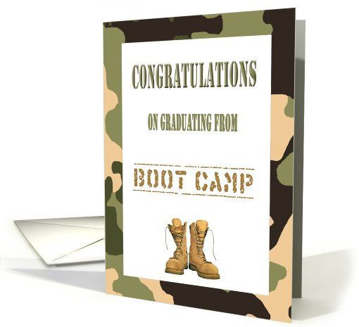Graduation Gift Ideas For Army Boot Camp
 Congratulations Boot Camp Graduation Camo & bat boots