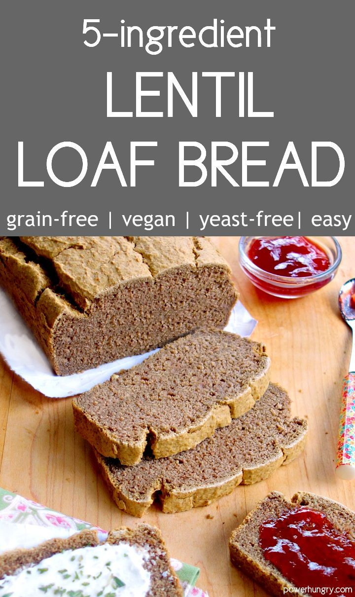 Grain Free Vegan Recipes
 5 Ingre nt Lentil Loaf Bread grain free vegan
