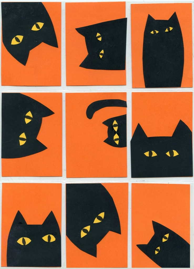Halloween Art And Craft For Kids
 Peek A Boo Cat Collage · Art Projects for Kids