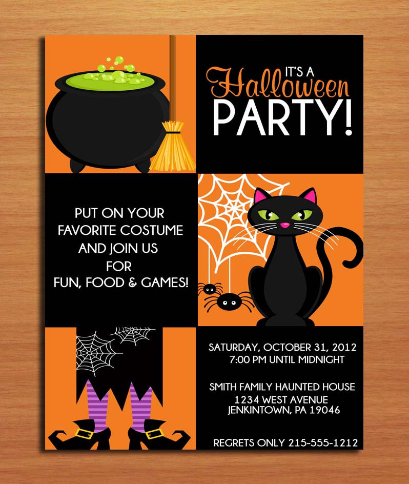 Halloween Birthday Party Invitation Ideas
 Witchy Halloween Party Customized Printable Invitations DIY