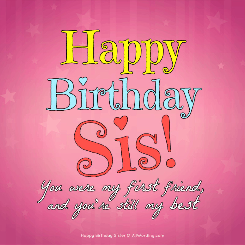 Happy Birthday Wishes To My Sister
 Happy Birthday Sister 50 Birthday Wishes For Your