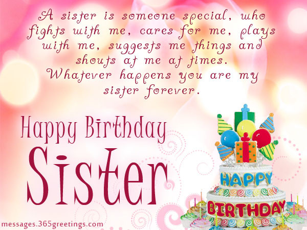 Happy Birthday Wishes To My Sister
 Birthday wishes For Sister that warm the heart