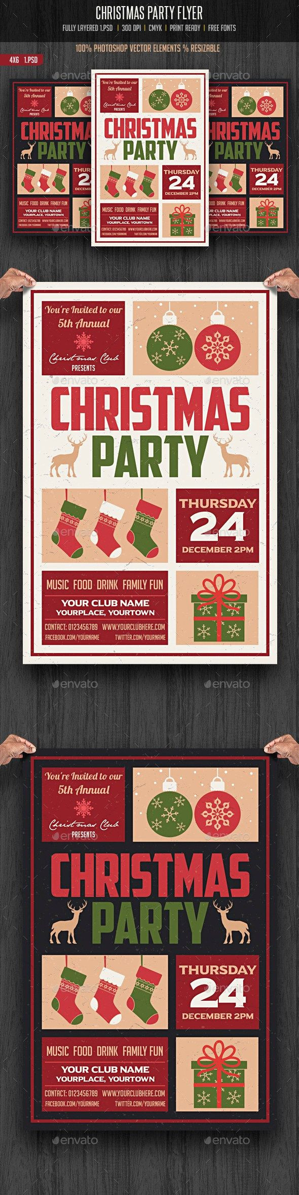 Holiday Party Flyer Ideas
 Christmas Party Flyer