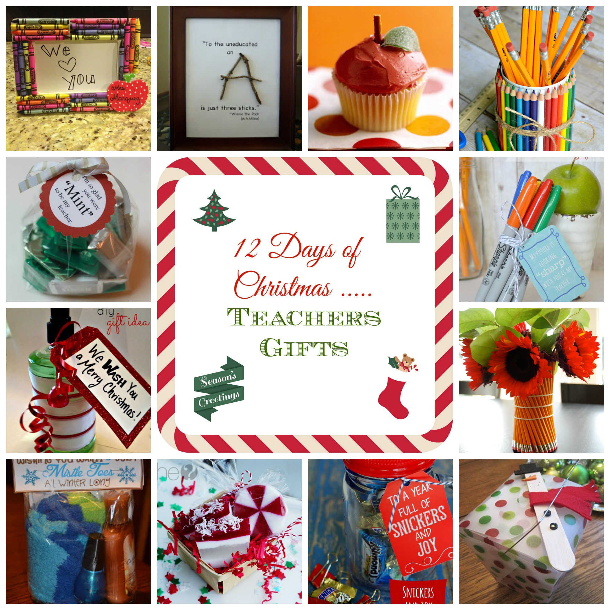 Holiday Teacher Gift Ideas
 12 Days of Christmas Teacher Gift Ideas donnahup
