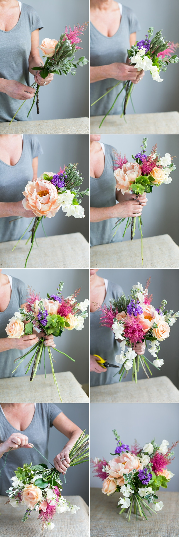 How To DIY Wedding Flowers
 DIY Spring bouquet tutorial with peonies
