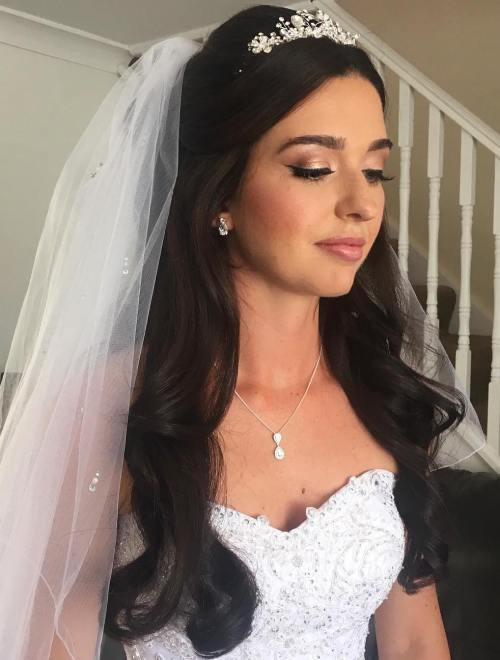 How To Make A Wedding Veil With A Tiara
 Half Up Half Down Wedding Hairstyles – 50 Stylish Ideas