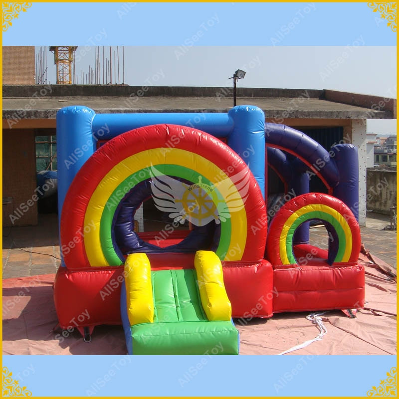 Indoor Bounce Houses For Kids
 mercial Quality Rainbow Inflatable Bouncy Castle