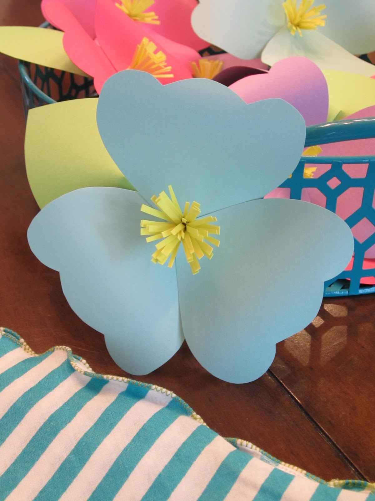 Inexpensive DIY Luau Party Decorations
 Homemade Luau Party Paper Flowers design sprinkle