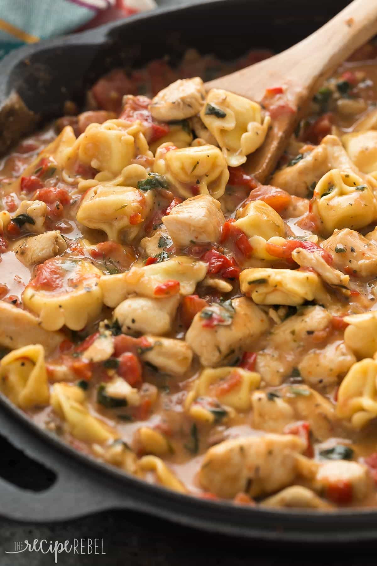 Italian Recipes With Chicken
 Italian Chicken Tortellini Skillet Recipe Video