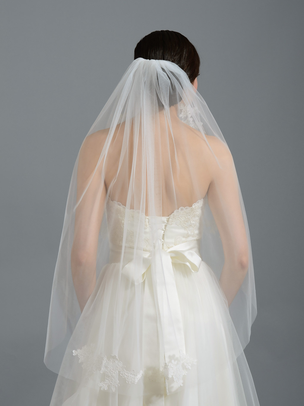 Ivory Wedding Veils For Sale
 Ivory elbow wedding veil V052n alencon lace V052n