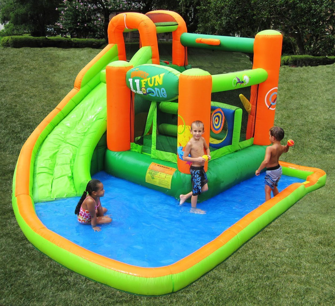 Jump Kids Party
 Inflatable Water Slide Bounce House Outdoor Birthday Party