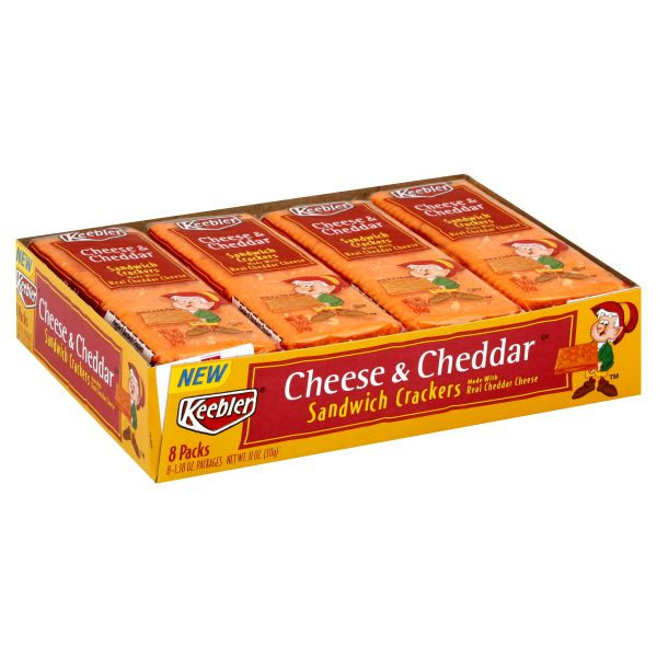 Keebler Sandwich Crackers
 Keebler Sandwich Crackers Cheese & Cheddar 8 1 38 oz