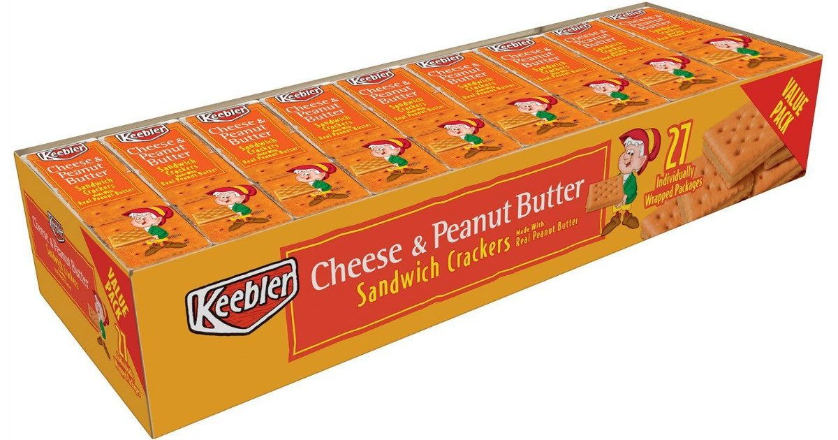 Keebler Sandwich Crackers
 Amazon Keebler Cheese & Peanut Butter Sandwich Crackers