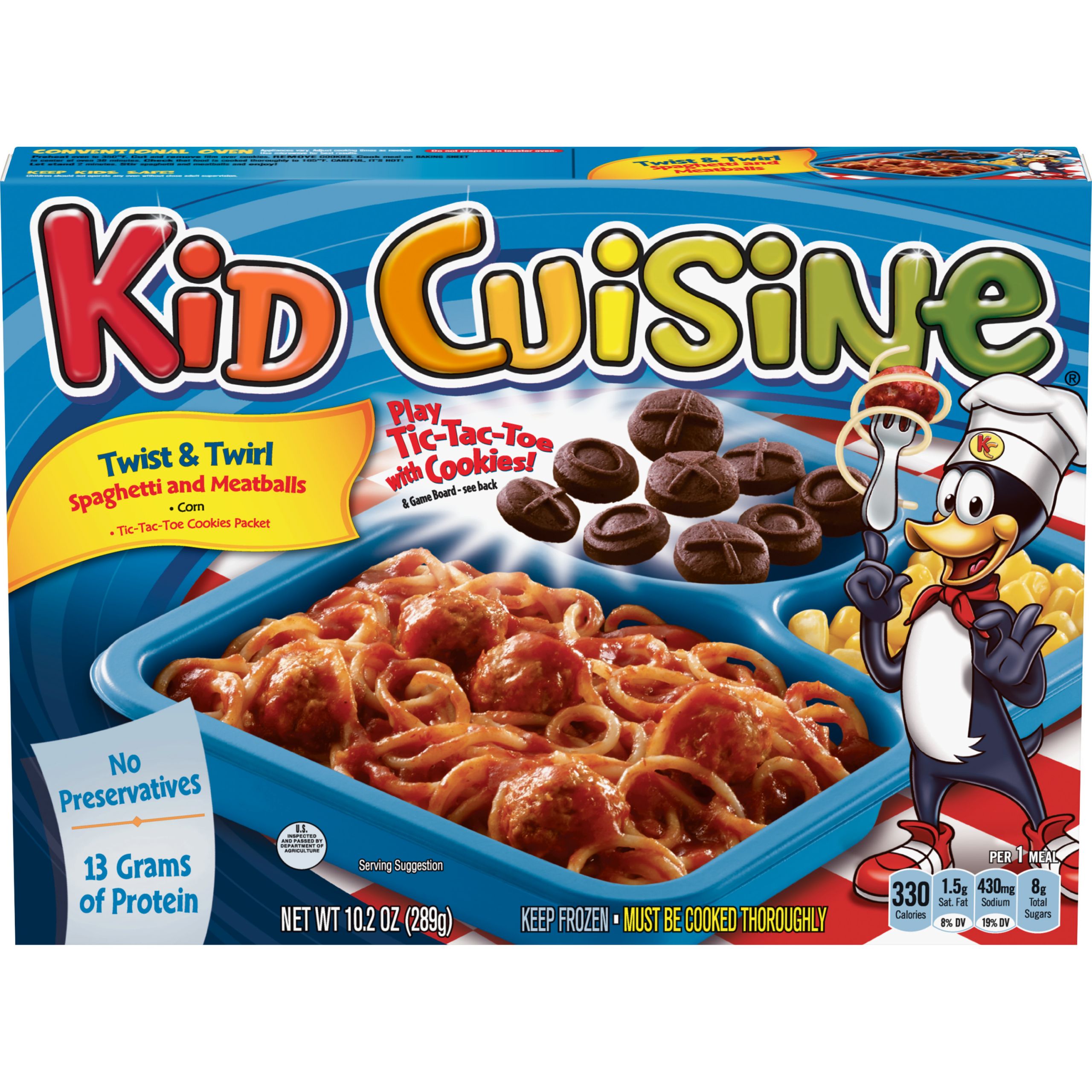 Kids Frozen Dinners
 KID CUISINE Twist & Twirl Spaghetti and Meatballs Frozen