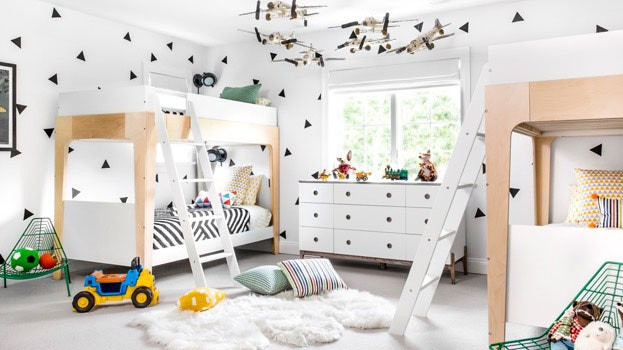 Kids Room Pinterest
 Nursery Idea A Graphic Black and White Kids’ Room Update