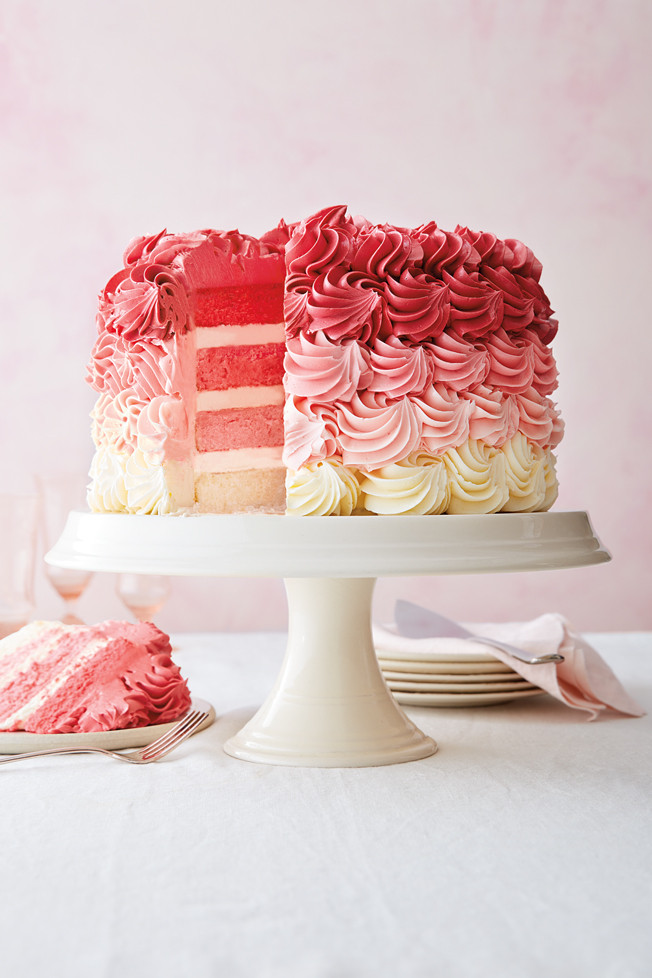 Layered Birthday Cake Recipes
 Vanilla Ombré Layer Cake Recipe