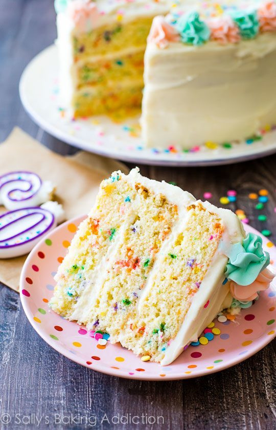Layered Birthday Cake Recipes
 Funfetti Layer Cake Sallys Baking Addiction