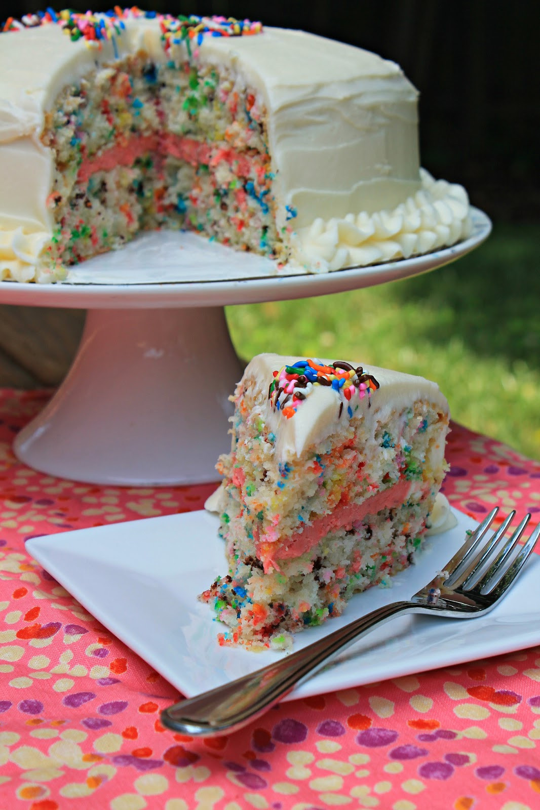 Layered Birthday Cake Recipes
 Easy Funfetti Layered Birthday Cake Carolina Charm