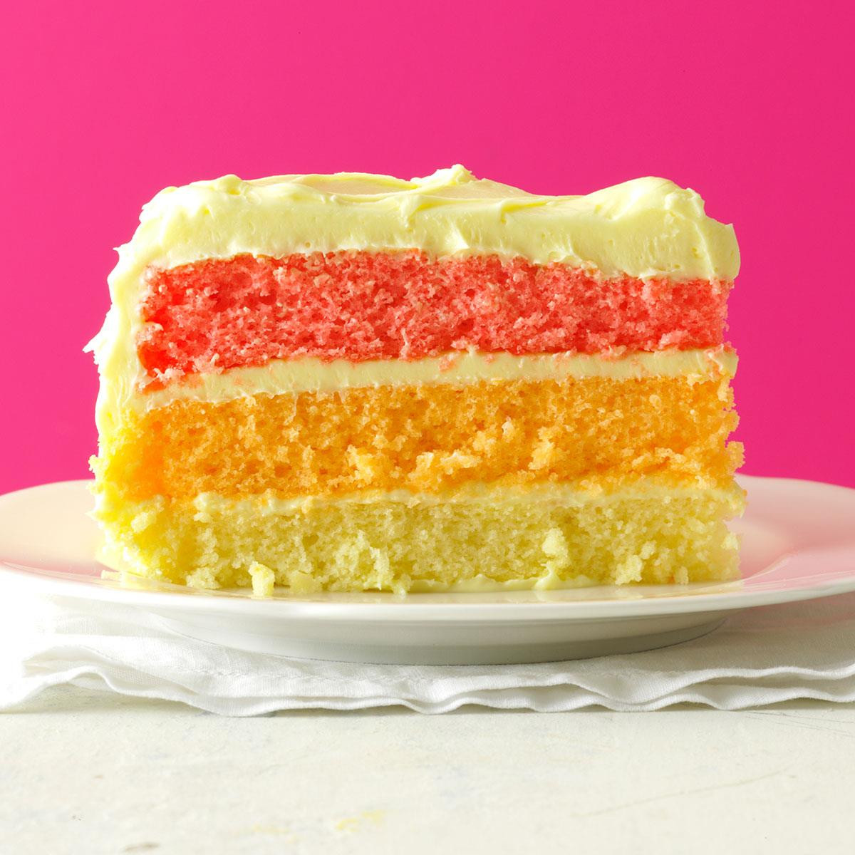Layered Birthday Cake Recipes
 Rainbow Layer Cake Recipe
