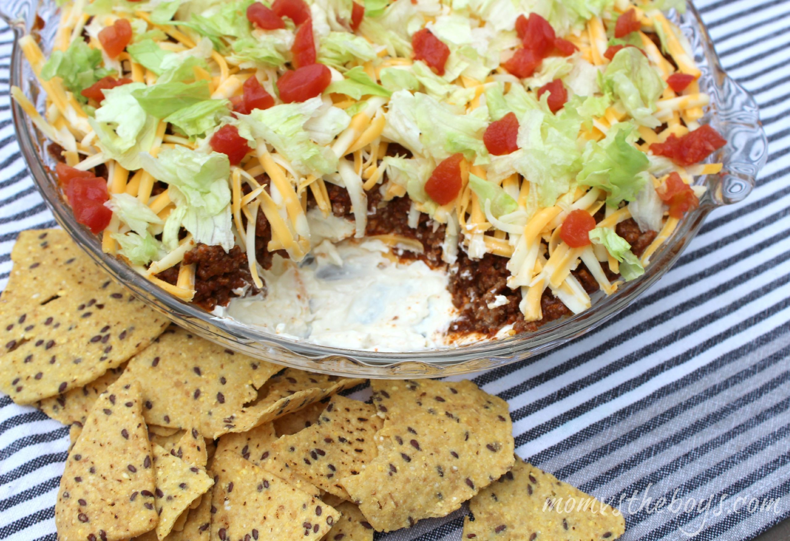 Layered Taco Dip With Ground Beef
 Beefy Taco Dip Appetizer Recipe Mom vs the Boys