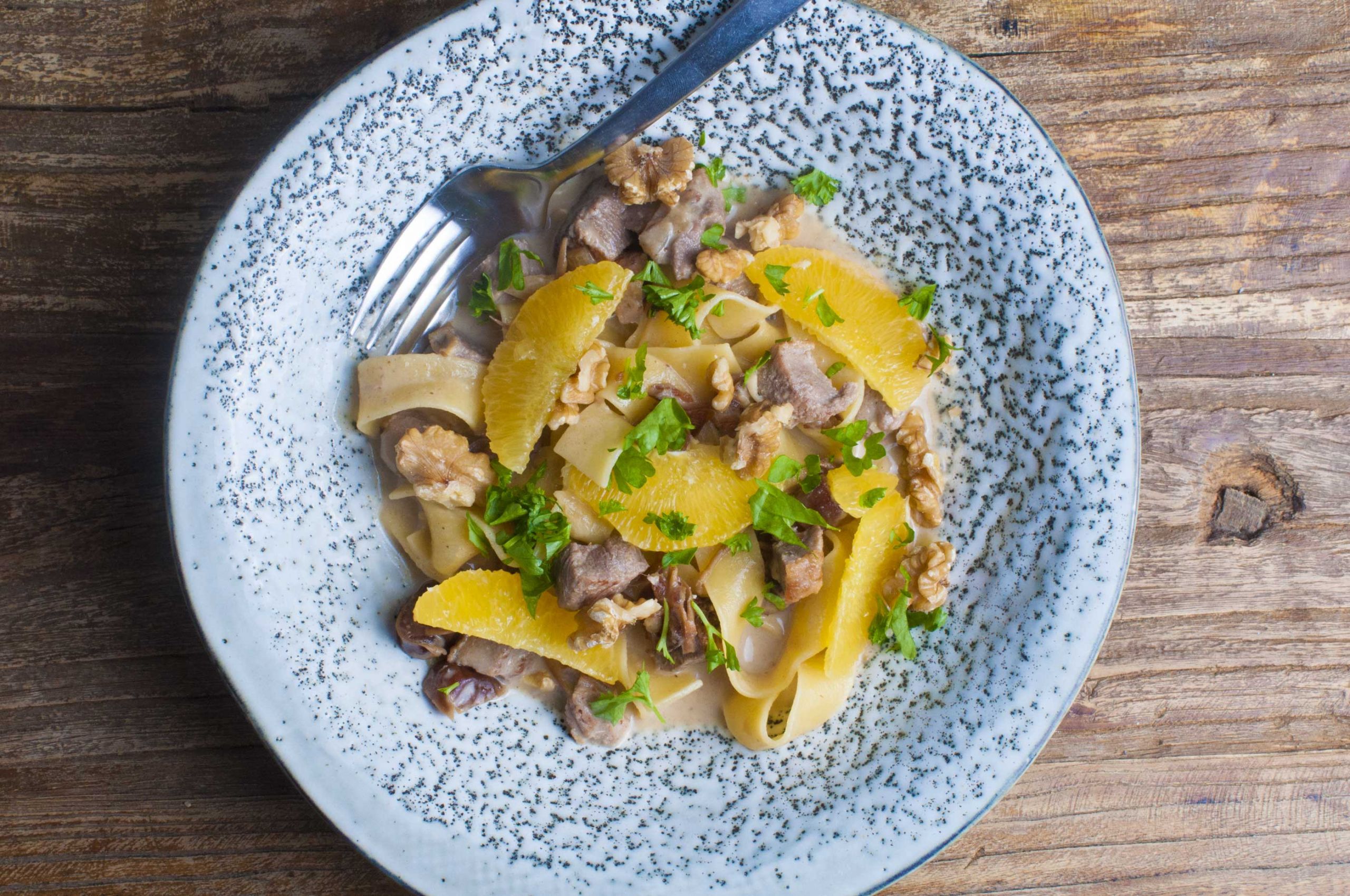 Leftover Duck Recipes
 Pasta with orange leftover duck and walnuts