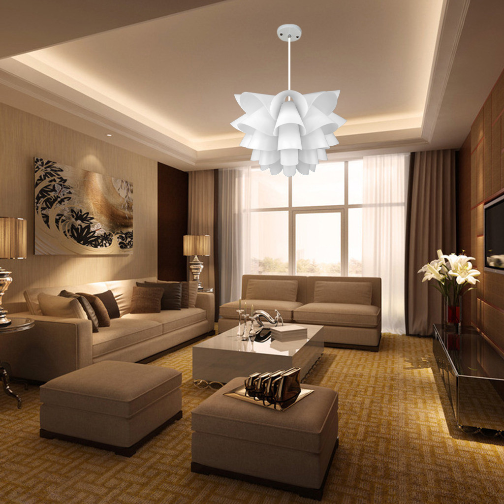 Living Room Lamp Shades
 NEW DIY Lotus Ceiling Light Pendant Lamp Chandeliers Shade