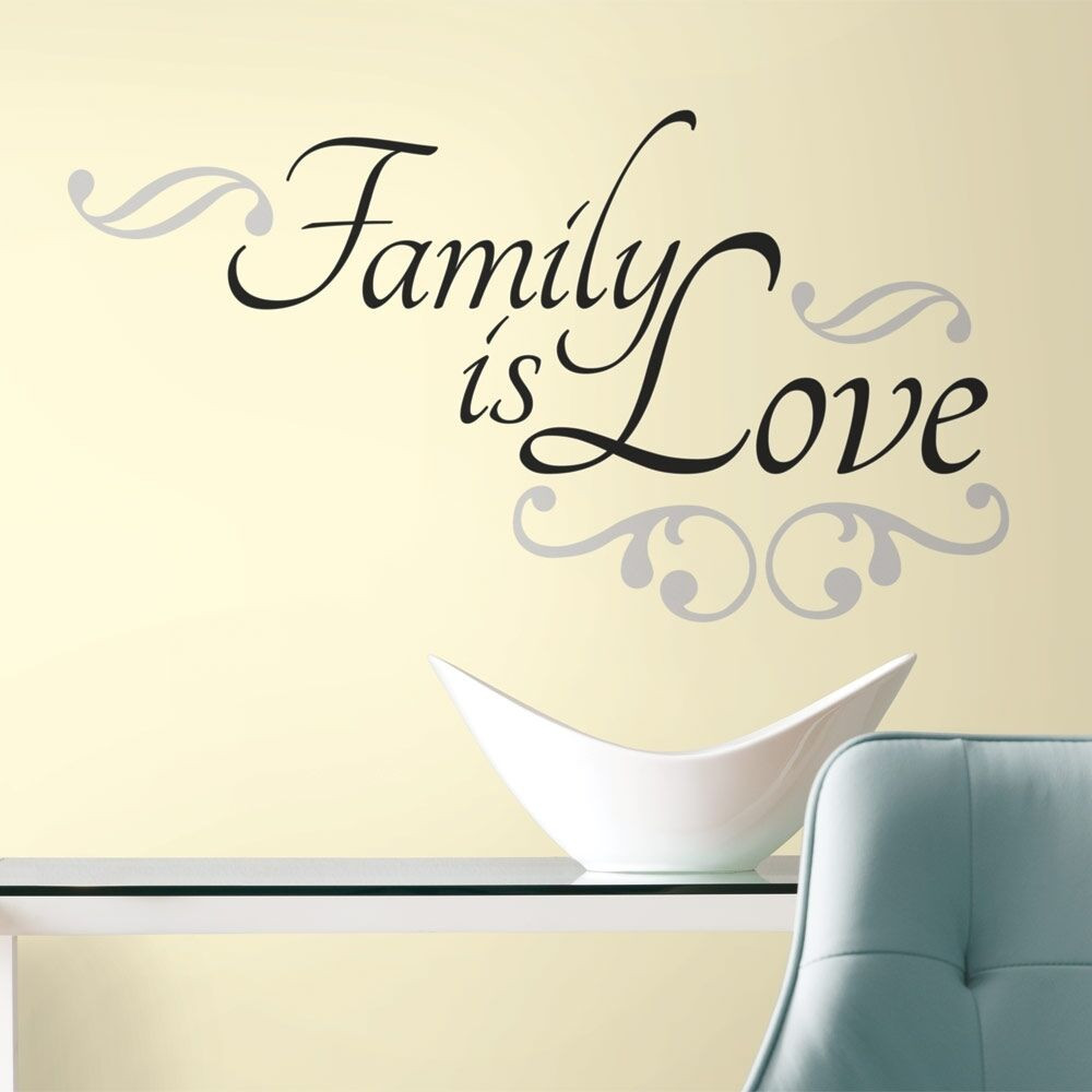 Love Family Quotes
 New FAMILY IS LOVE WALL DECALS Black Room Stickers Room