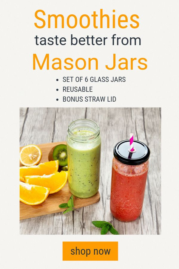 Make Ahead Smoothies In Mason Jars
 Store your make ahead smoothies in these great glass mason
