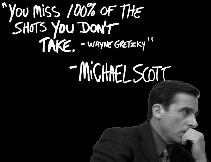 Michael Scott Inspirational Quotes
 "Michael Scott s Inspirational Quote Black " Stickers by