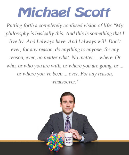 Michael Scott Inspirational Quotes
 Top 10 Michael Scott quotes from The fice
