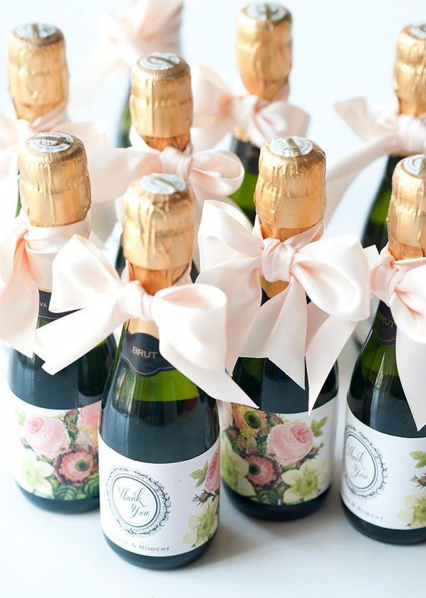 Mini Champagne Bottles Wedding Favors
 238 best images about Wedding Favors on Pinterest