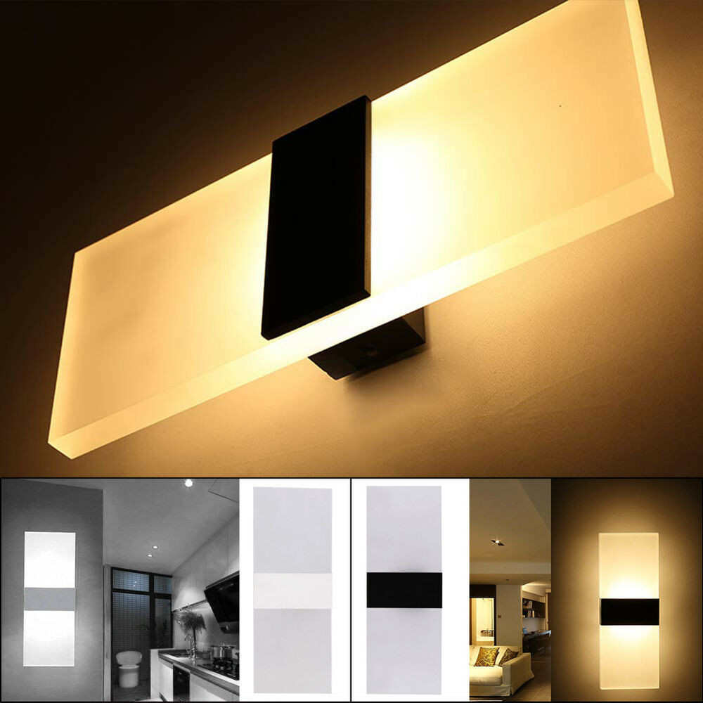 Modern Bedroom Sconces
 Modern Acrylic LED Wall Sconces Bedside Lamp Fixture Home