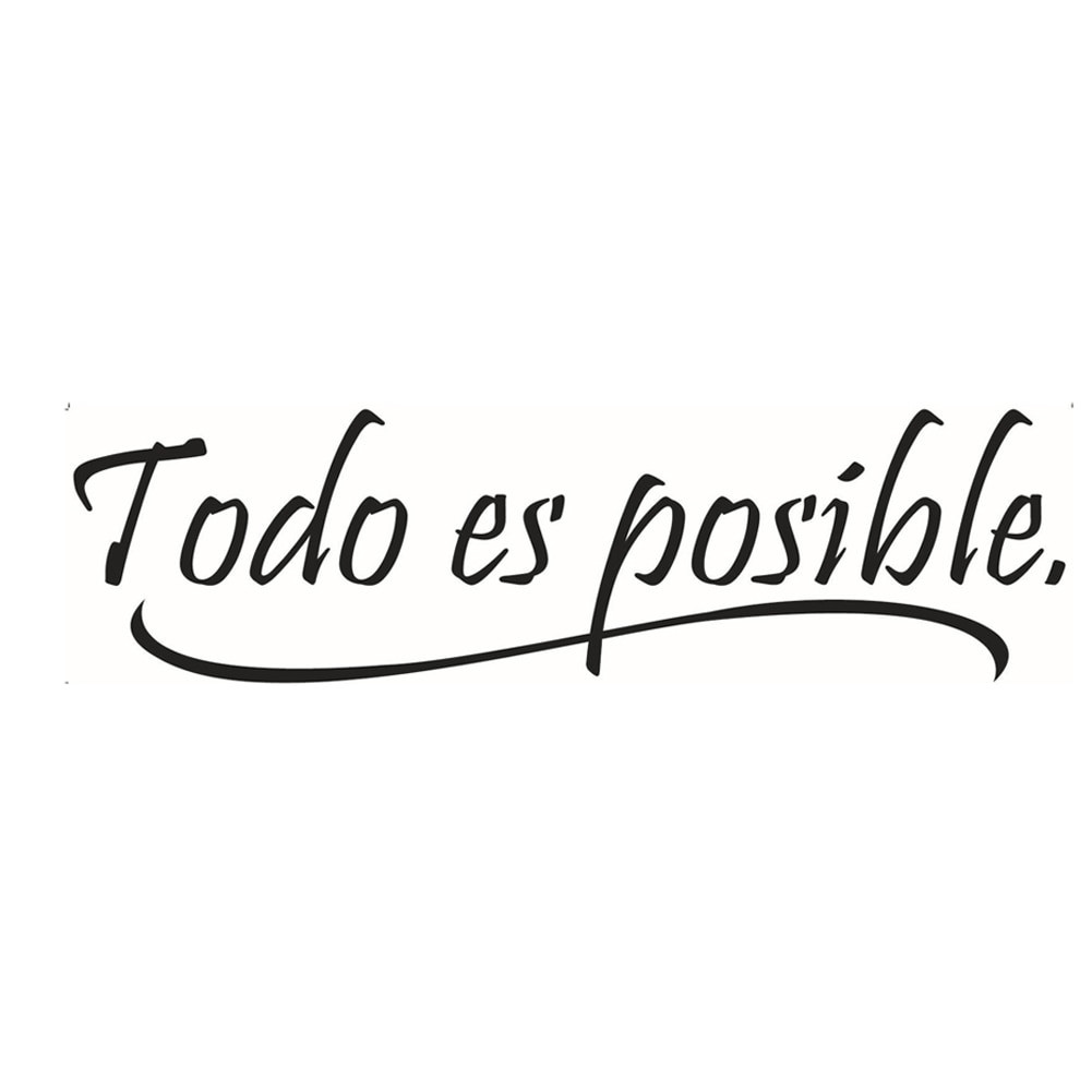Motivational Quotes In Spanish
 NEW Everything Is Possible Spanish Inspiring Quotes Wall