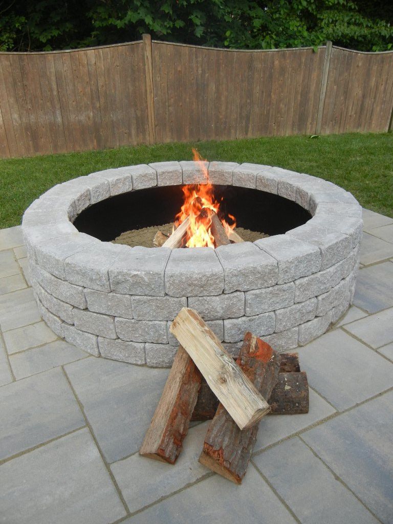 Outdoor Fire Pit Kits
 Half f Outdoor Fire Pit Kit at Unilock Unilock
