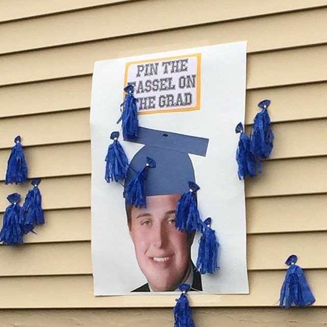 Outdoor Graduation Party Game Ideas
 Graduation party game Pin the tassel on the grad Credit to