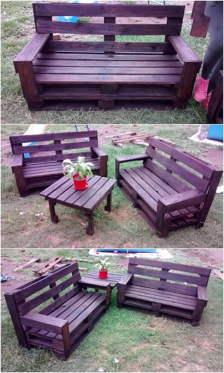 Pallet Backyard Furniture
 Heart Touching Fresh Wood Pallets Reusing Ideas