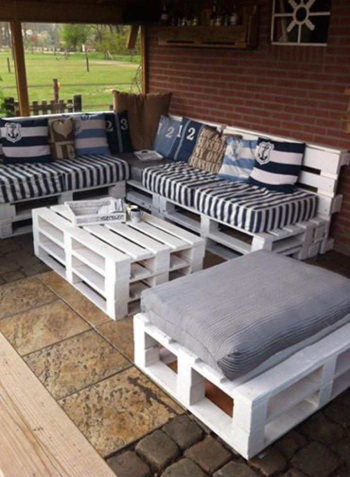 Pallet Backyard Furniture
 Turn old pallets into patio furniture