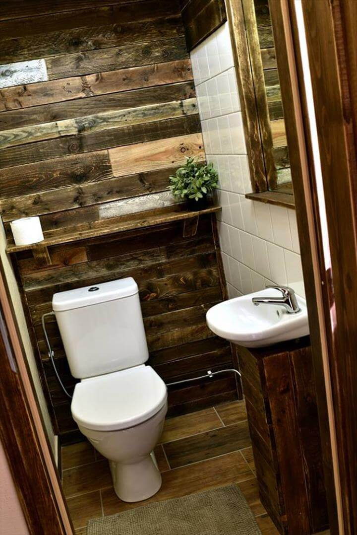 Pallet Wall Bathroom
 Pallet Bathroom Ideas
