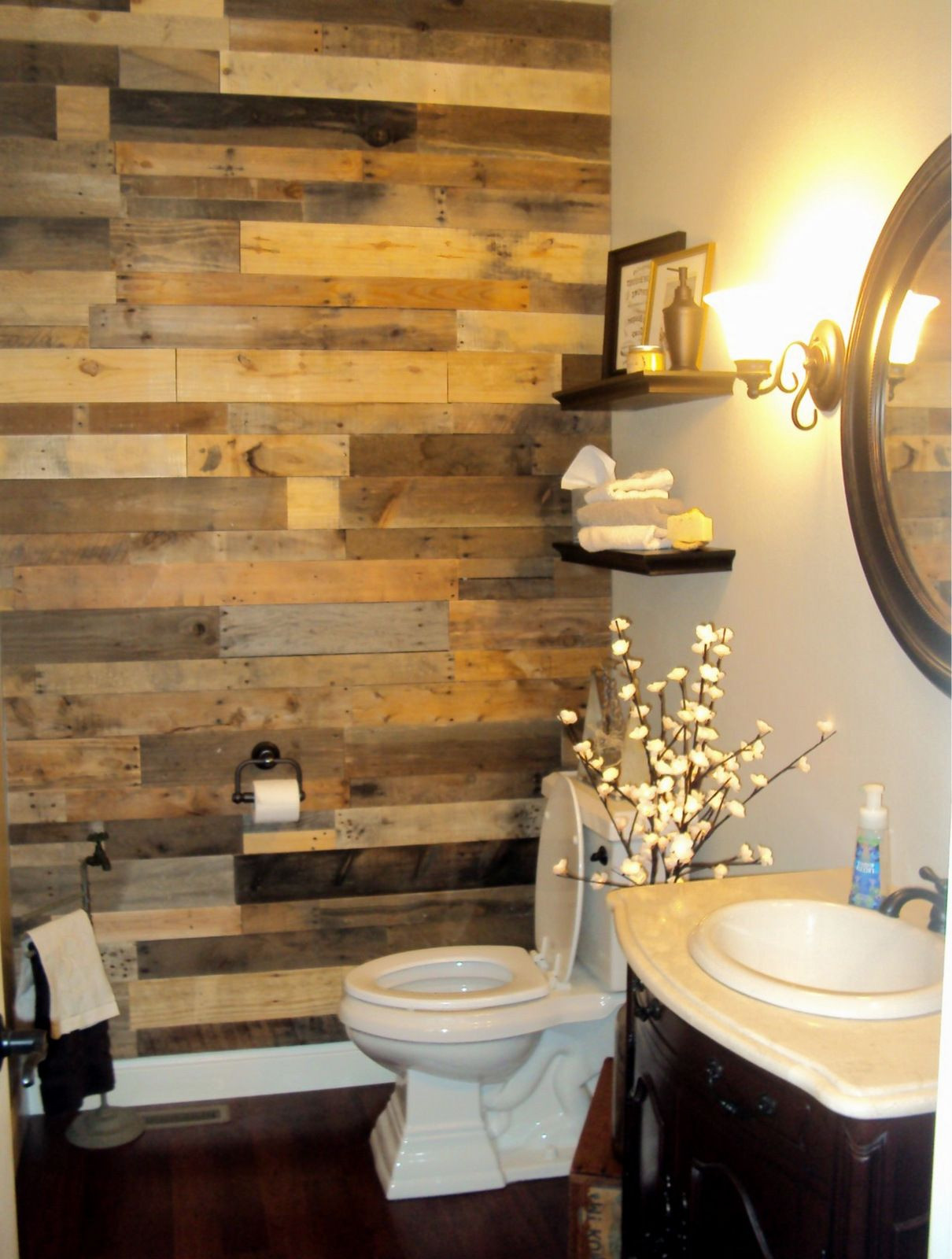 Pallet Wall Bathroom
 Pre Fab Wood Wall Panels