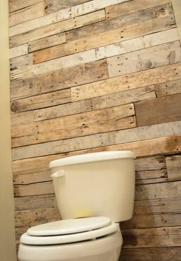 Pallet Wall Bathroom
 DIY Tutorial Pallet Bathroom Wall