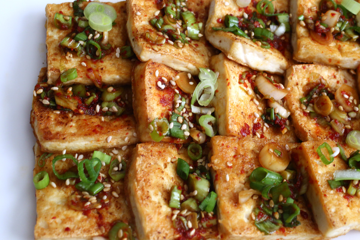 Pan Fried Tofu Recipes
 Pan fried tofu with spicy sauce Dububuchim yangnyeomjang