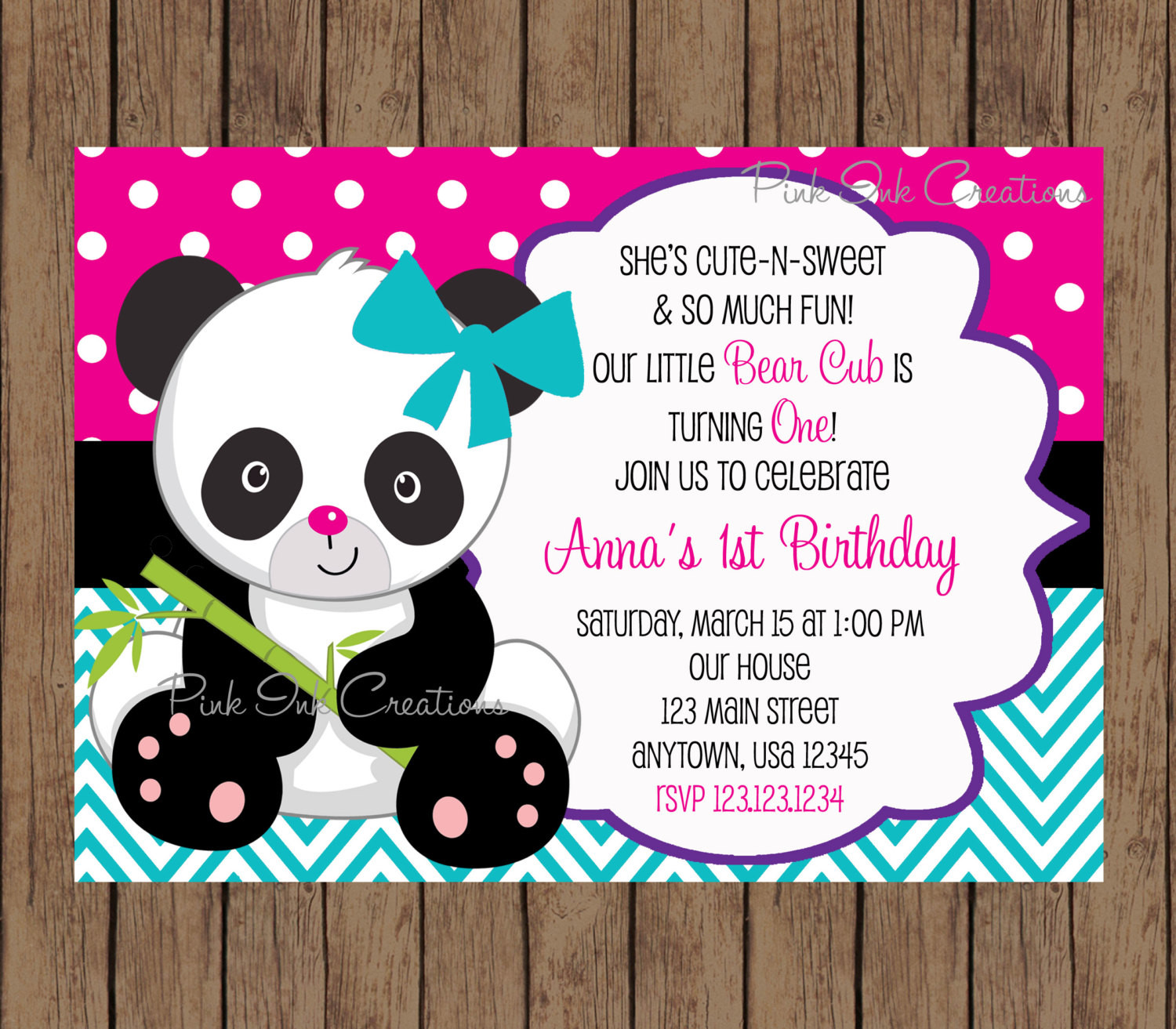 Panda Birthday Invitations
 Panda Bear Birthday Invitation Panda Invitation Panda Baby